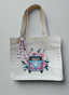 Small Square Canvas Tote – VW Bus & Flower Edition