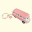 Volkswagen Bus Keychain with Flower Charm