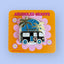 Enamel Black Palm Bus Pin