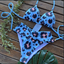 Luna Triangle Print Top + High Waist Bikini Bottoms