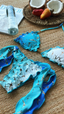 Malia Pattern Triangle Top + Cheeky Scrunch Bikini Bottoms